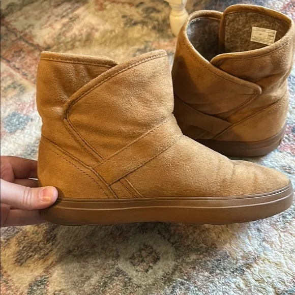 Tan Suede Ankle Boots - Picture 2 of 5